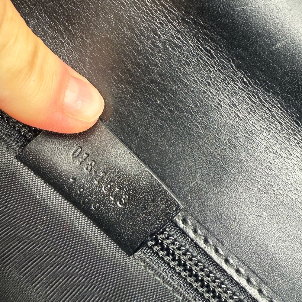Vintage Gucci black leather and canvas nylon clutch wristlet EUC 🔥🔥 - Picture 7 of 17